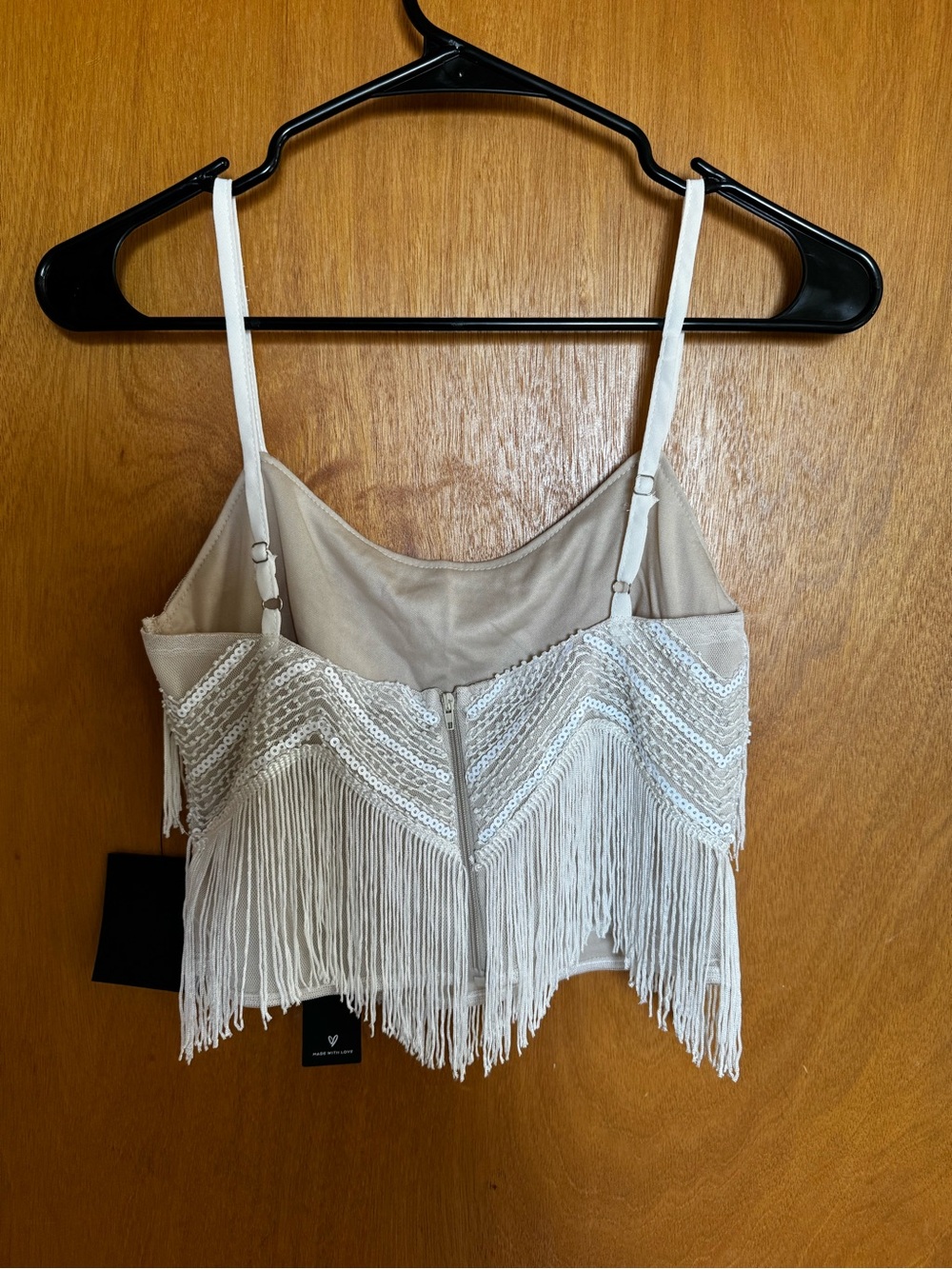 Lulu's White Fringe Sequin Two-piece Set - Picture 5 of 8